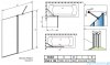 Radaway Nes Black Pnd II parawan nawannowy 100cm prawy czarny mat/szkło przejrzyste 10009100-54-01R 